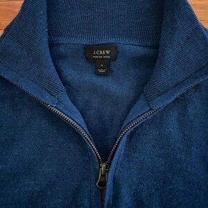 J. Crew Blue Half-Zip Sweater